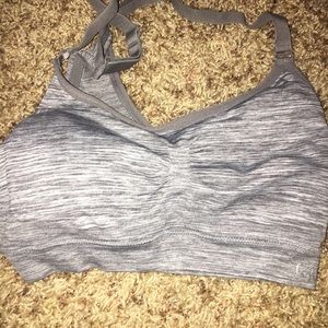 Grey sports bra